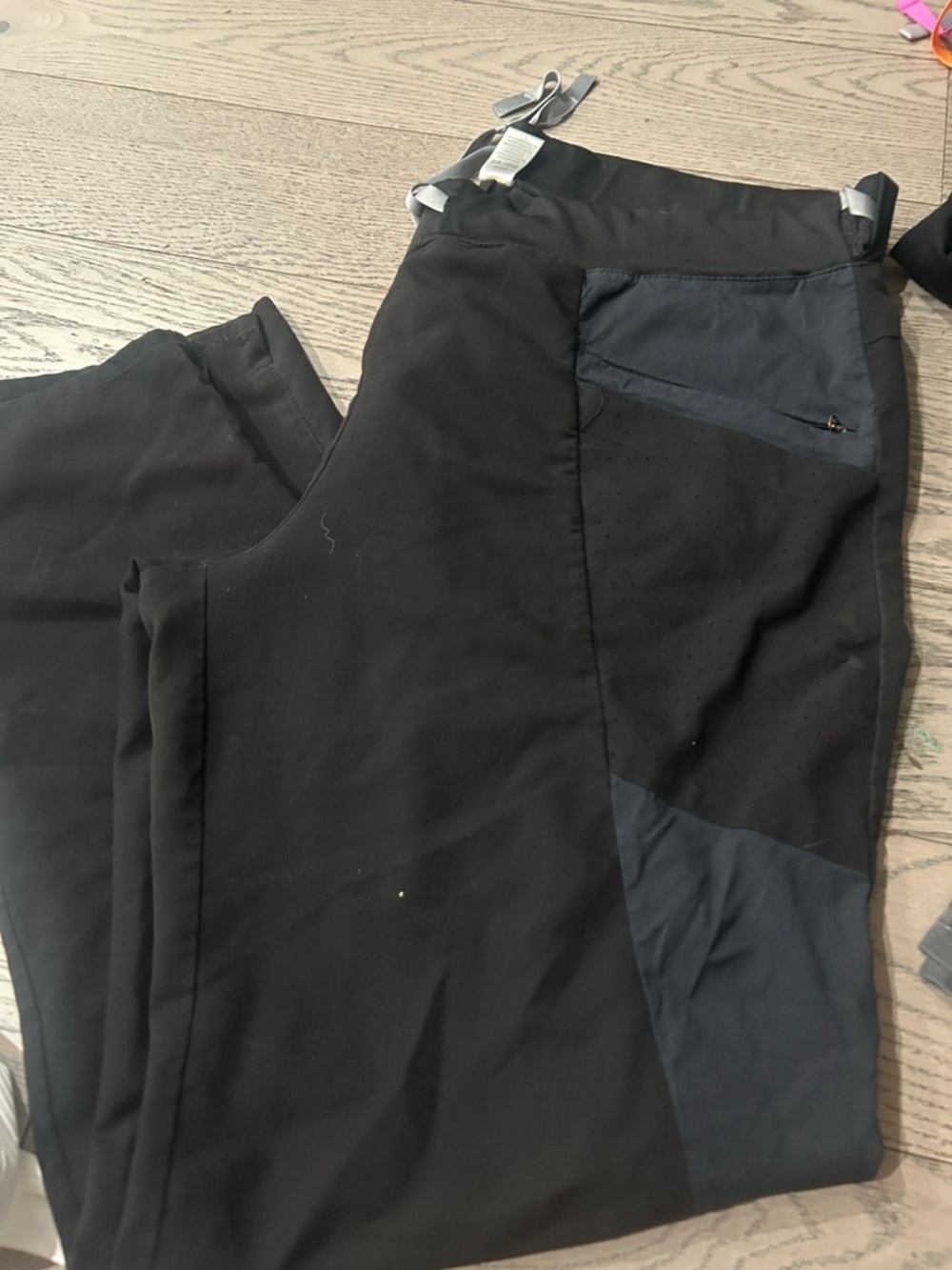 Men's Black Performance Pants with Contrast Panels